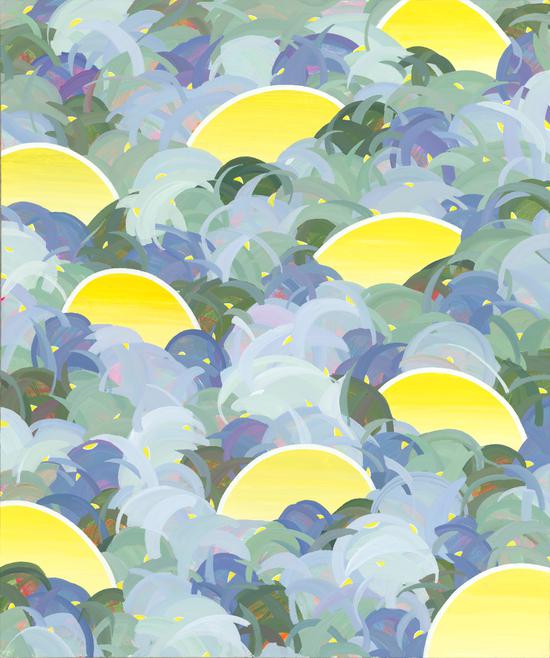 《九个太阳》100x120CM 布面丙烯 亢世新 2018