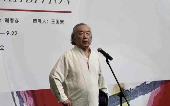 此次展览学术主持、艺术家谢春彦开幕式致辞