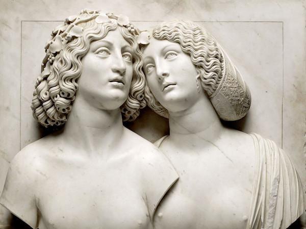Tullio Lombardo，酒神和阿丽亚娜 ?维也纳艺术史博物馆。“肉体与灵魂——从多纳泰罗到米开朗基罗”特展展品。