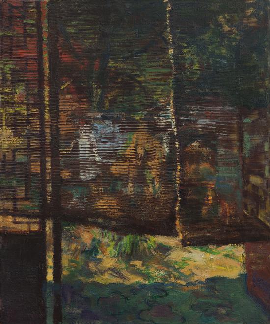 郭健濂，被隔除的园林之一，50x60cm，布面油画，2019