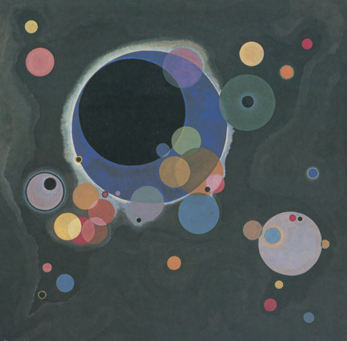 《几个圆圈》，1926年，油画，140.3厘米×140.7厘米，纽约：古根海姆博物馆