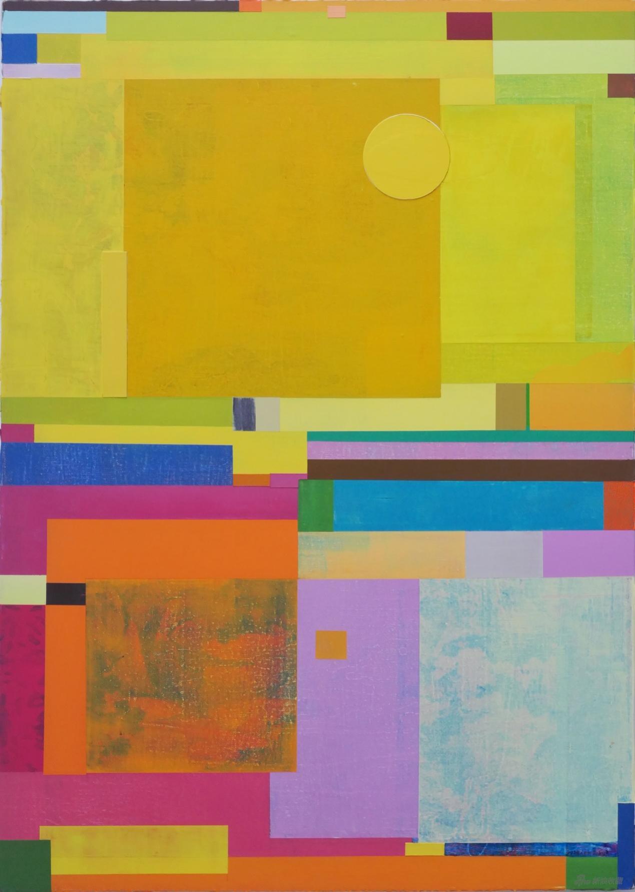  王波 信物 no.56 71x101cm 布面丙烯综合媒介 2021
