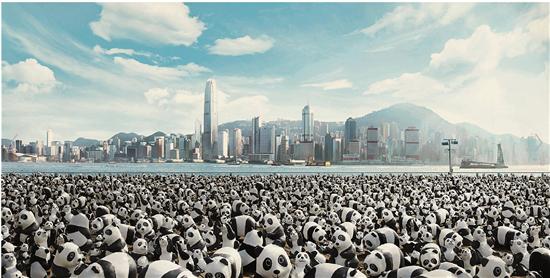 保罗·格兰登（Paulo Grangeon） 1600只大熊猫旅行 装置艺术