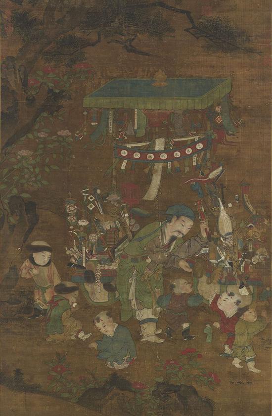 传 宋人 《货郎图》轴 台北故宫博物院藏