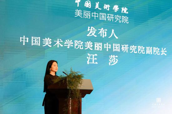 中国美术学院美丽中国研究院副院长汪莎作美丽中国研究院发布