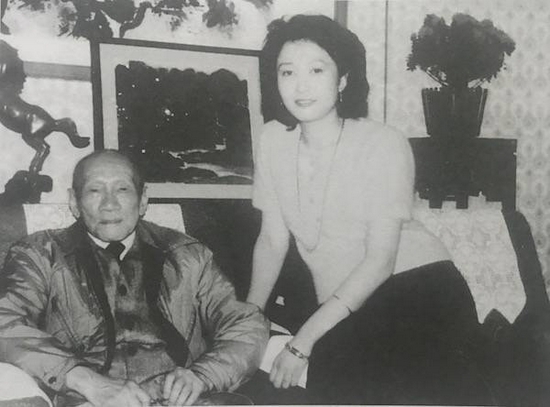 1986年傅益瑶拜会林风眠，摄于宋之光 （原驻日大使）东京寓所