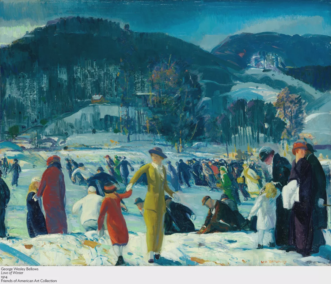 乔治·韦斯利·贝洛斯，《冬日之爱》，1914年，芝加哥艺术博物馆，馆藏编号：1914.1018