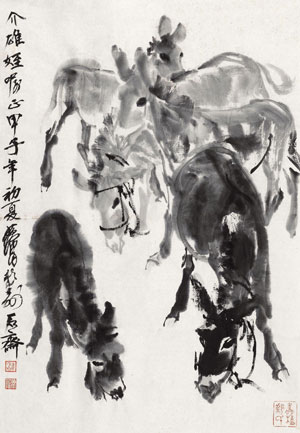 黃冑-三驢圖｜2018秋拍- 帝圖拍賣- 領銜全台書畫文物類第一拍賣品牌