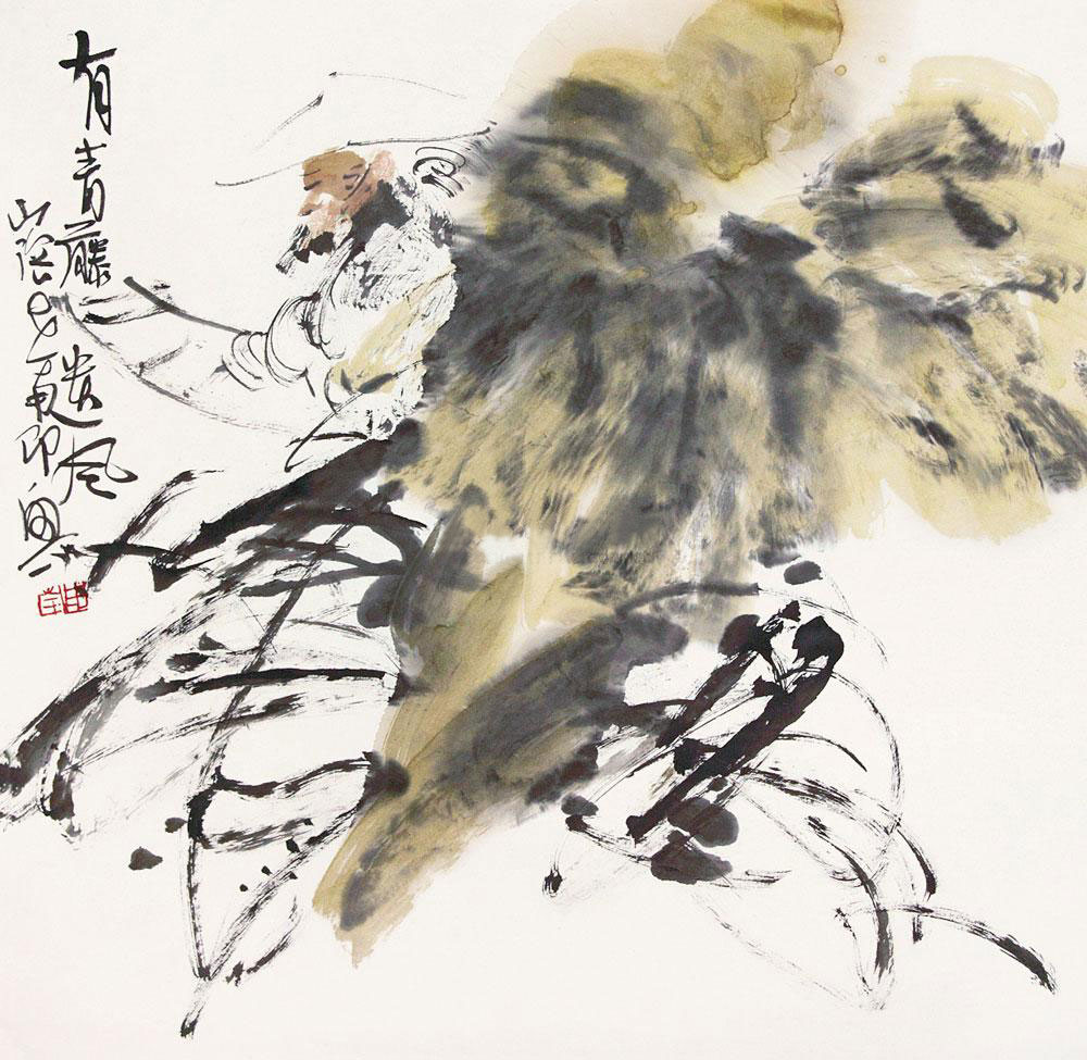 李世南 人物 立轴 纸本