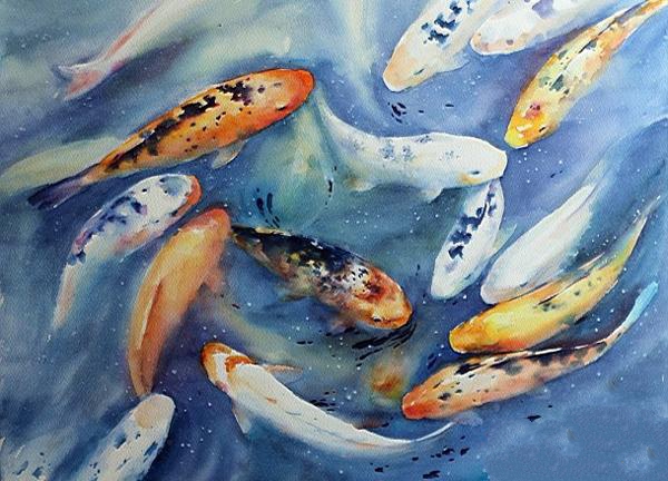 《鱼戏系列一》 张连军 76 *54cm 