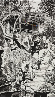 《登高》 傅旭明 138×69cm 2012年