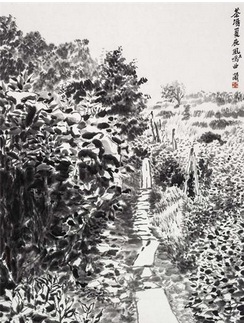 《龙井茶场》 傅旭明 69×45cm 2008年