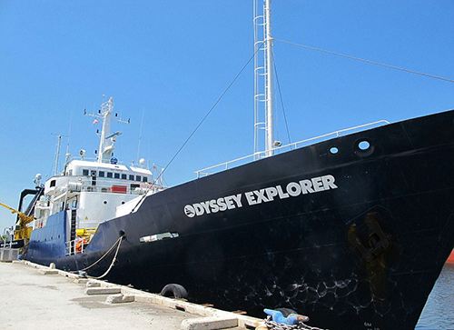 美国寻宝公司奥德赛海洋探索公司的打捞船