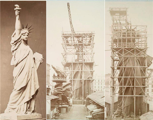 自由女神像建造全过程老照片