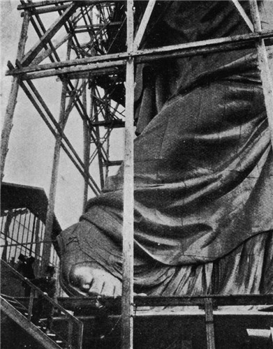 自由女神像建造全过程老照片