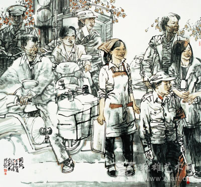   同路（纸本） 183×192厘米 2009年 池沙鸿