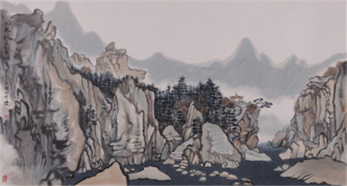 方骏 九水秋色