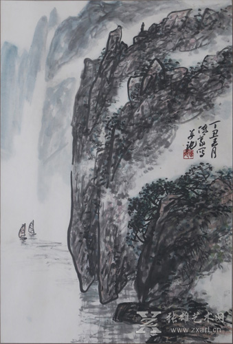 魏传义 山水 
