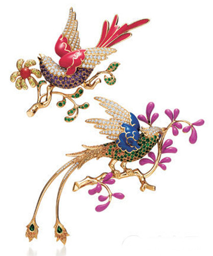 蒂芙尼高级珠宝彩漆胸针