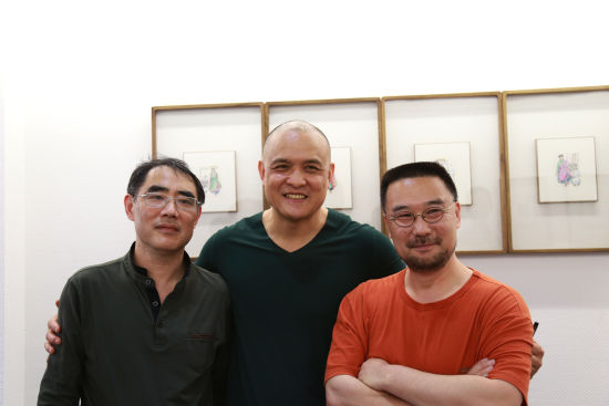 江宏伟、史国良与王润笙合影（从左至右）