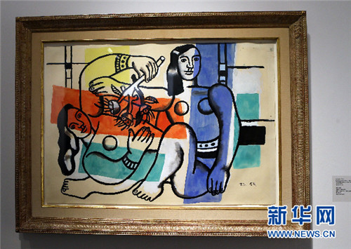 费南·莱热1954年作品《两个女人与花》