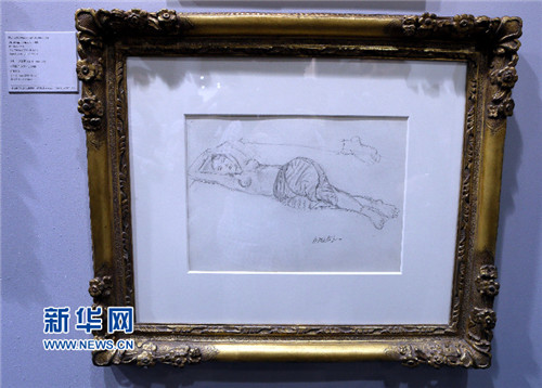 亨利·马蒂斯1925年素描作品《躺卧的侍女》