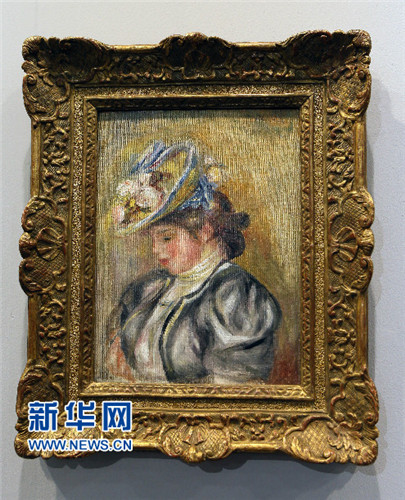 皮耶·奥古斯特·雷诺瓦1895年作品《戴花帽的女孩》