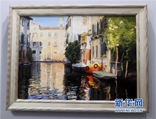 陈逸飞1990年作品《运河头，威尼斯》