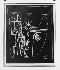 毕加索版画《脸》