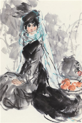  周思聪(1939-1996) 维族少女 