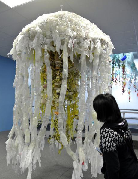 旧金山海洋垃圾艺术品水母