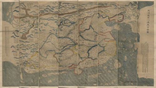 　资料图：1811年（清嘉庆16年）绘制的《大清万年一统天下全图》。
