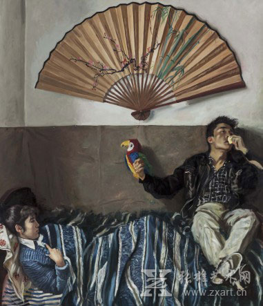 赵半狄《鹦鹉和扇子》成交价：1035万元