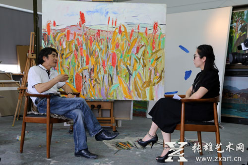 厦门大学艺术副院长、油画家张立平做客张雄艺术网《江山雄韵--名家访谈》