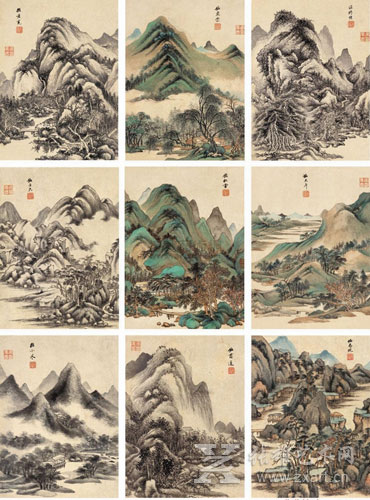 王鉴《仿古山水》