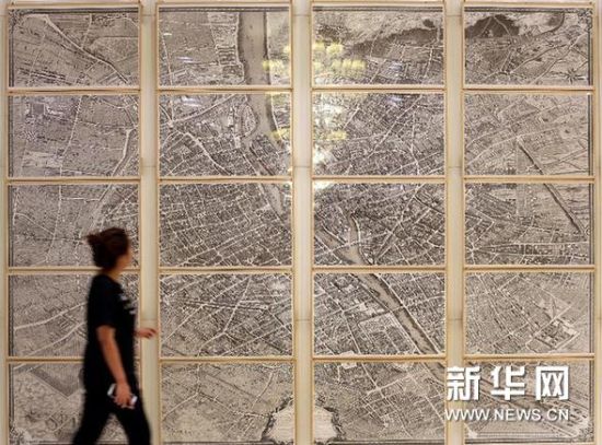 铜版画《17世纪巴黎市区图》