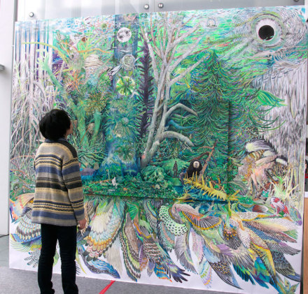 日本艺术家创作框架之外的壁画欣赏