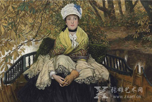  詹姆斯•约瑟夫•蒂索 《等待（浅滩）》 