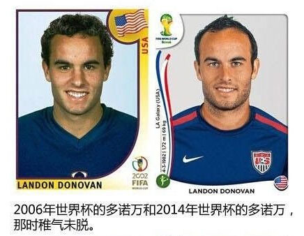 2006年和2014年的世界杯球星卡对比