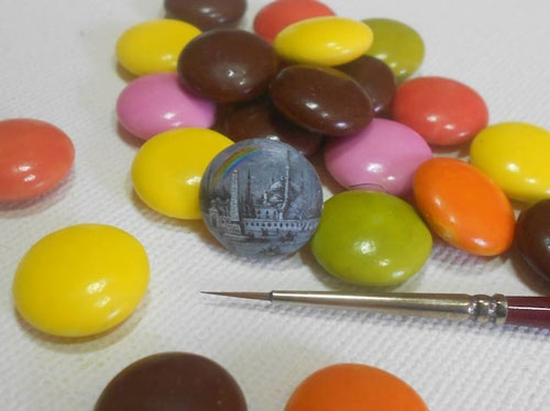 用放大镜才能看到的食物微绘画（组图）