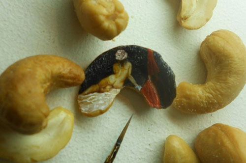 用放大镜才能看到的食物微绘画（组图）