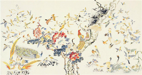 中国古代寓意美好的"百"图绘画作品欣赏