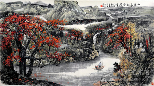 吴其祯-山青水韵尽朝晖