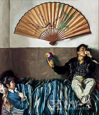   北京匡时 赵半狄《鹦鹉和扇子》成交价：1035万元