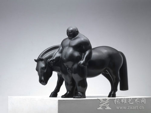 申红飙《蒙古马5》--66x98x46cm-青铜-2012