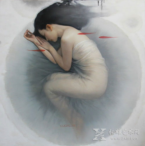 叶馨-《梦回》--100x100cm-布面油画-2013