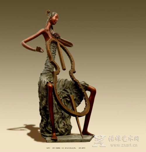 章华-《乐章》-36X46X69cm-铸铜
