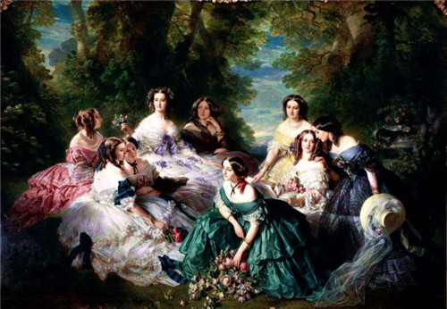 《皇后尤金妮娅与女伴们》（Empress Eugénie and her Ladies）
