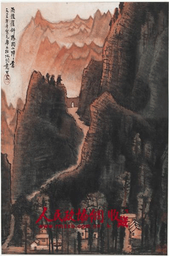 李可染 雨后復斜阳 尺寸69×46cm