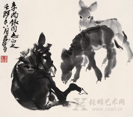   黄胄《驴》66x50cm
